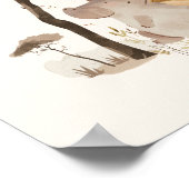 野生のサファリ動物の赤ちゃんシャワー歓迎サイン ポスター (角)