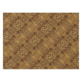 野生のサファリ動物の黒と茶色のチーズプリント テーブルクロス (正面(横))