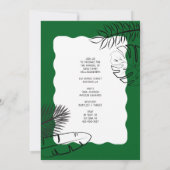 野生のサファリ動物フレームテラコッタベビーシャワー 招待状 (裏面)