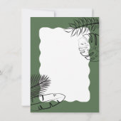 野生のサファリ動物フレームデニムブルー サンキューカード (裏面)