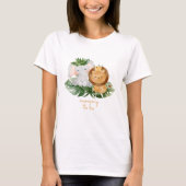 野生のサファリ動物ベビーシャワーマザー・トゥ・ビー Tシャツ (正面)
