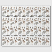 野生のサファリ動物園 ラッピングペーパー (フラット)