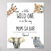 野生のサファリ動物 – mom-osaバー ポスター (正面)