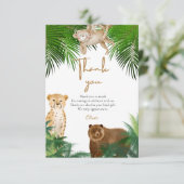 野生のサファリ4歳の誕生日4回 サンキューカード (スタンド正面)