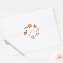 野生のサファリ4歳の誕生日4回 ラウンドシール