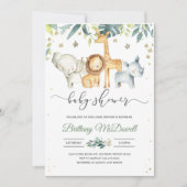 野生のサファリ ベイビー シャワー （性別問わず） 招待状 (正面)