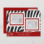 野生のシマウマのクリスマス シーズンポストカード (正面/裏面)