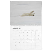 野生のシロクマ カレンダー (2月 2027)