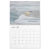 野生のシロクマ カレンダー (3月 2027)