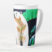 野生のシロクマ。買今 カフェラテマグ (右アングル)