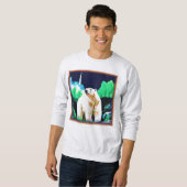 野生のシロクマ。買今 スウェットシャツ (正面フル)