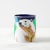 野生のシロクマ。買今 マグカップ (中央)