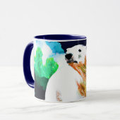 野生のシロクマ。買今 マグカップ (正面左)