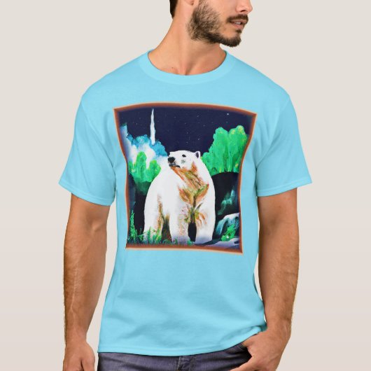 野生のシロクマ。買今 Tシャツ (正面)