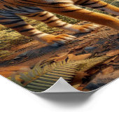 野生のジャングルに強力なベンガルトラ ポスター (角)