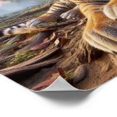 野生のジャングルに強力なベンガルトラ ポスター (角)