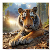 野生のジャングルに強力なベンガルトラ