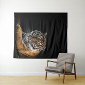 野生のジャングルアニマルタイガー タペストリー (インサイチュ(横))