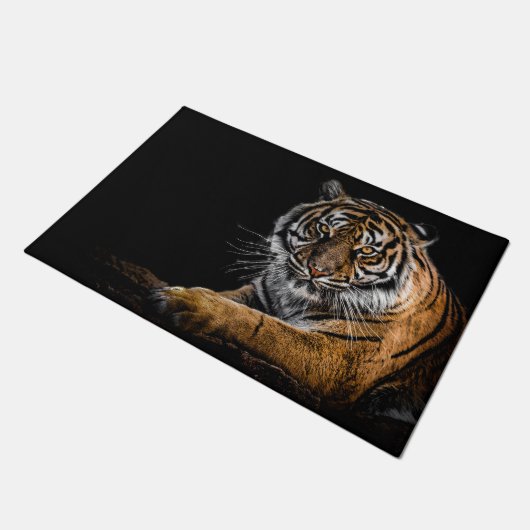 野生のジャングルアニマルタイガー ドアマット (アングル)