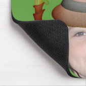 野生のジャングルサファリのテーマにあなたの写真を加えて下さい マウスパッド (コーナー)