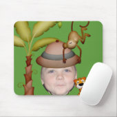 野生のジャングルサファリのテーマにあなたの写真を加えて下さい マウスパッド (マウス)