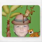 野生のジャングルサファリのテーマにあなたの写真を加えて下さい マウスパッド (正面)