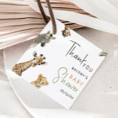 野生のジャングルサファリ動物の赤ちゃんシャワーありがとう フェイバータグ