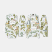 野生のジャングルサファリ動物植物性ベビーシャワー フェイバーボックス (折り畳みなし)