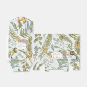 野生のジャングルサファリ動物植物性ベビーシャワー フェイバーボックス (折り畳みなし)