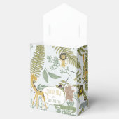 野生のジャングルサファリ動物植物性ベビーシャワー フェイバーボックス (オープン)