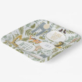 野生のジャングルサファリ動物植物性ベビーシャワー ペーパープレート (傾斜あり)