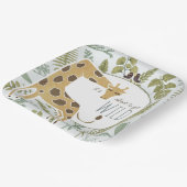 野生のジャングルサファリ動物植物性ベビーシャワー ペーパープレート (傾斜あり)