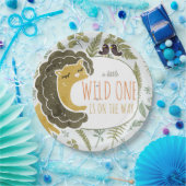 野生のジャングルサファリ動物植物性ベビーシャワー ペーパープレート (パーティー)