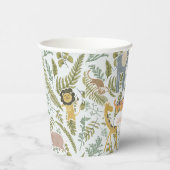 野生のジャングルサファリ動物植物性ベビーシャワー 紙コップ (右)