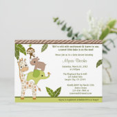 野生のジャングルモンキー ベイビーシャワー ご招待 WJC 招待状 (スタンド正面)