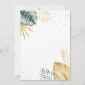 野生のジャングル動物の赤ちゃんシャワー 招待状 (裏面)