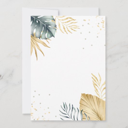 野生のジャングル動物の赤ちゃんシャワー 招待状 (裏面)