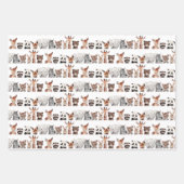 野生のジャングル動物 |誕生日パーティー ラッピングペーパーシート (正面)