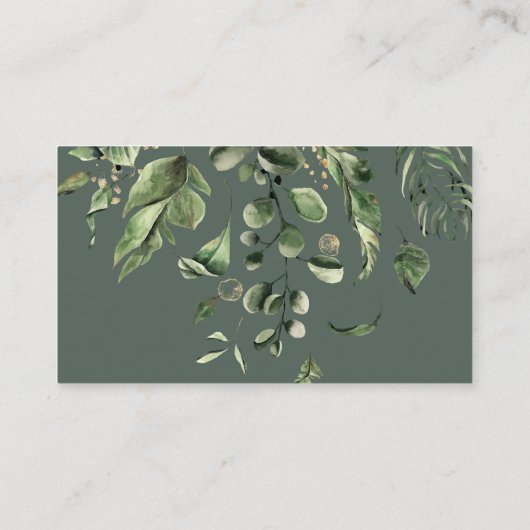 野生のジャングル動物 |赤ちゃんシャワーおむつラッフル エンクロージャーカード (裏面)