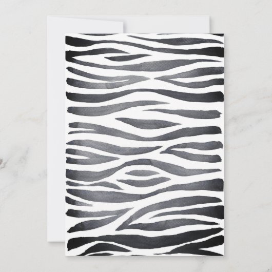 野生のジャングル動物 |赤ちゃんシャワー 招待状 (裏面)