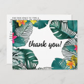 野生のジャングル離れの花ピンク黄色のハイビスカス ポストカード (正面/裏面)