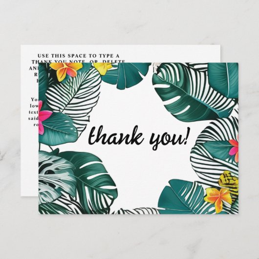 野生のジャングル離れの花ピンク黄色のハイビスカス ポストカード (正面/裏面)