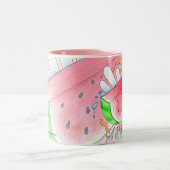 野生のスイカのマグ ツートーンマグカップ (中央)