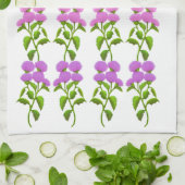 野生のスコットランドのアザミの花の台所タオル キッチンタオル (折り畳み)