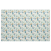 野生のスコティッシュブルーアザミの花 ファブリック (ヤード)