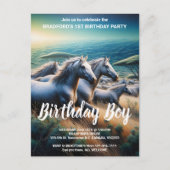 野生のスピリット:疾走する群れ ポストカード (正面)