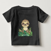 野生のスロー 赤ちゃん ベビーTシャツ (裏面)
