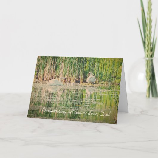 野生のスワンスの父親のデイカード カード (正面)