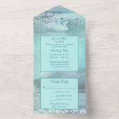 野生のスワン 結婚誓約を更新する オールインワン招待状 (内側)