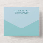 野生のスワン 結婚誓約を更新する オールインワン招待状 (裏面)